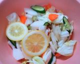 A picture of step 4 of Radish and Pear Mul (Water) Kimchi.