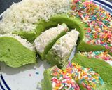 Foto langkah ke 9 dari resep Bolu Kukus Pandan Ceria Warna Warni.