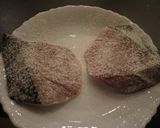 A picture of step 2 of Amberjack Teriyaki with a Tart Umeboshi Seasoning.