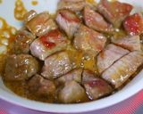 A picture of step 8 of Steak Cubes with Garlic Shiso Miso Sauce.