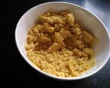 A picture of step 1 of Besan ladoo in microwave.
