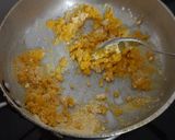 A picture of step 1 of Besan Halwa.