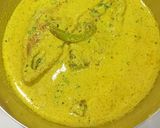 A picture of step 6 of Sorshe Ilish.