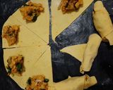 A picture of step 6 of Samosa roll.