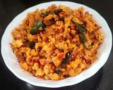 A picture of step 5 of Paneer bhurji.