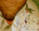 A picture of step 6 of "Fish" Chicken Sandwich.