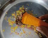 A picture of step 2 of Chocolate Makhana Cone.