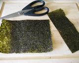 A picture of step 5 of California Rolls (with Tips on Cutting the Rolls).