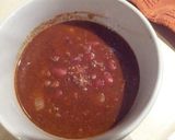 A picture of step 6 of Denise's crockpot chili.