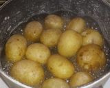 A picture of step 2 of Papas Arrugadas (Wrinkled Potatoes).