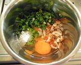 A picture of step 1 of Rolled Omelettes with Chikuwa Fish Cakes and Green Onion for Lunchboxes.