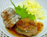 A picture of step 8 of You'll Love the Sour Taste! Ume Sauce Shiso Leaf and Lotus Root Pork Rolls.