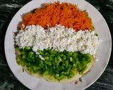 A picture of step 5 of Tricolor nutritious Uttapam.