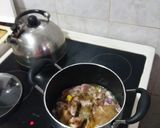A picture of step 2 of Goat Meat Peppersoup.