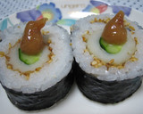 A picture of step 4 of Chikuwa and Cucumber Sushi Roll.