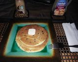 A picture of step 3 of Chocolate chip cinnamon pancakes.