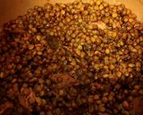 A picture of step 3 of Green lentils with stewed beef, in a multi cooker.