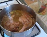 A picture of step 5 of Vickys Seared Duck Legs with Pear and Cranberry Gravy.