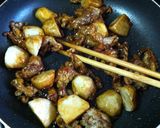 A picture of step 3 of Teriyaki Taro Roots and Pork.