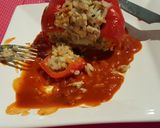 Foto del paso 10 de la receta: Rojo rojo: Pimientos en salsa, relleno (pescado) juruel y arroz