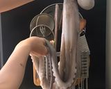 Hình bước làm 1 của món Bạch tuộc và bánh mì nướng sate