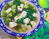 Hình bước làm 4 của món Canh chay đậu hủ nấu mướp và rau