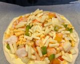 Hình bước làm 3 của món Pizza Tôm Ớt Chuông NCKD