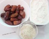 Foto del paso 1 de la receta Dátiles rellenos con queso crema y almendras molidas