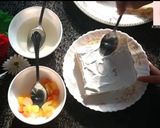 A picture of step 1 of Fruit cocktail Bread cake.