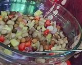 A picture of step 2 of Lobia & black chana protein salad.