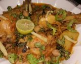 A picture of step 10 of Lahori murgh choley.
