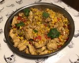 Une image de l'étape 18 de Poulet façon chili verde (maïs, poivrons, citrons verts).