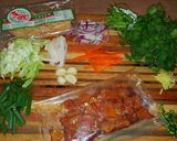 A picture of step 2 of Mike's Pan Fried Pork Yakisoba .