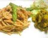 A picture of step 4 of Spaghetti with Tomato and Mascarpone Sauce.