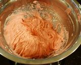 A picture of step 5 of Peppermint Whipped Cream Frosting and Filling.