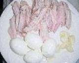 Simmered Chicken Wings and Boiled Eggs