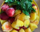 Hình bước làm 1 của món Sinh tố diet ngày 3 🍓🍍🍊