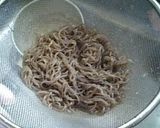 A picture of step 1 of Konnyaku Noodles with Miso and Tofu Dressing.