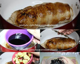Foto del paso 6 de la receta: Lomo de cerdo relleno con manzanas y ciruelas sin horno - Recetas Navideñas