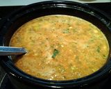 A picture of step 8 of Crockpot seafood soup.