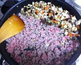A picture of step 4 of Keema Curry.