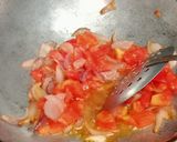 A picture of step 2 of Spicy Karahi Macroni (with leftover Karahi).