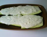 A picture of step 4 of Oven-baked Courgettes with Cheese Sauce.