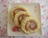 A picture of step 11 of Cherry Blossom Sweet Bean Paste Roll Cake.