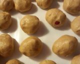 A picture of step 2 of No Bake Chocolate Peanut Butter M&M Balls.