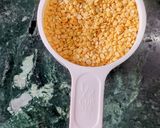 A picture of step 1 of Soya chunks and Yellow Moong dal Cutlets.
