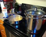 A picture of step 6 of Pasta Carbonara.