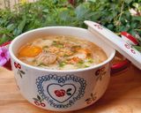 Hình bước làm 4 của món Bún tôm giò heo nấm rơm