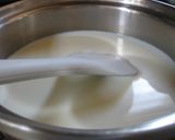 A picture of step 2 of Rich and Smooth Black Sesame Pudding.