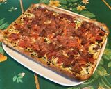 Une image de l'étape 12 de Tarte aux courgettes, tomates, lonzo crème de basilic et épices.